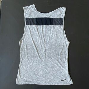 VGC Grey Nike Open Back Sleeveless Shirt - Size Small